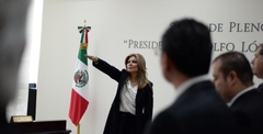 Presidenta de la Comisión de Igualdad de Género, Magda. Mónica Güicho González
