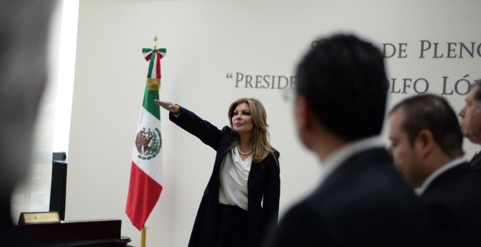 Presidenta de la Comisión de Igualdad de Género, Magda. Mónica Güicho González